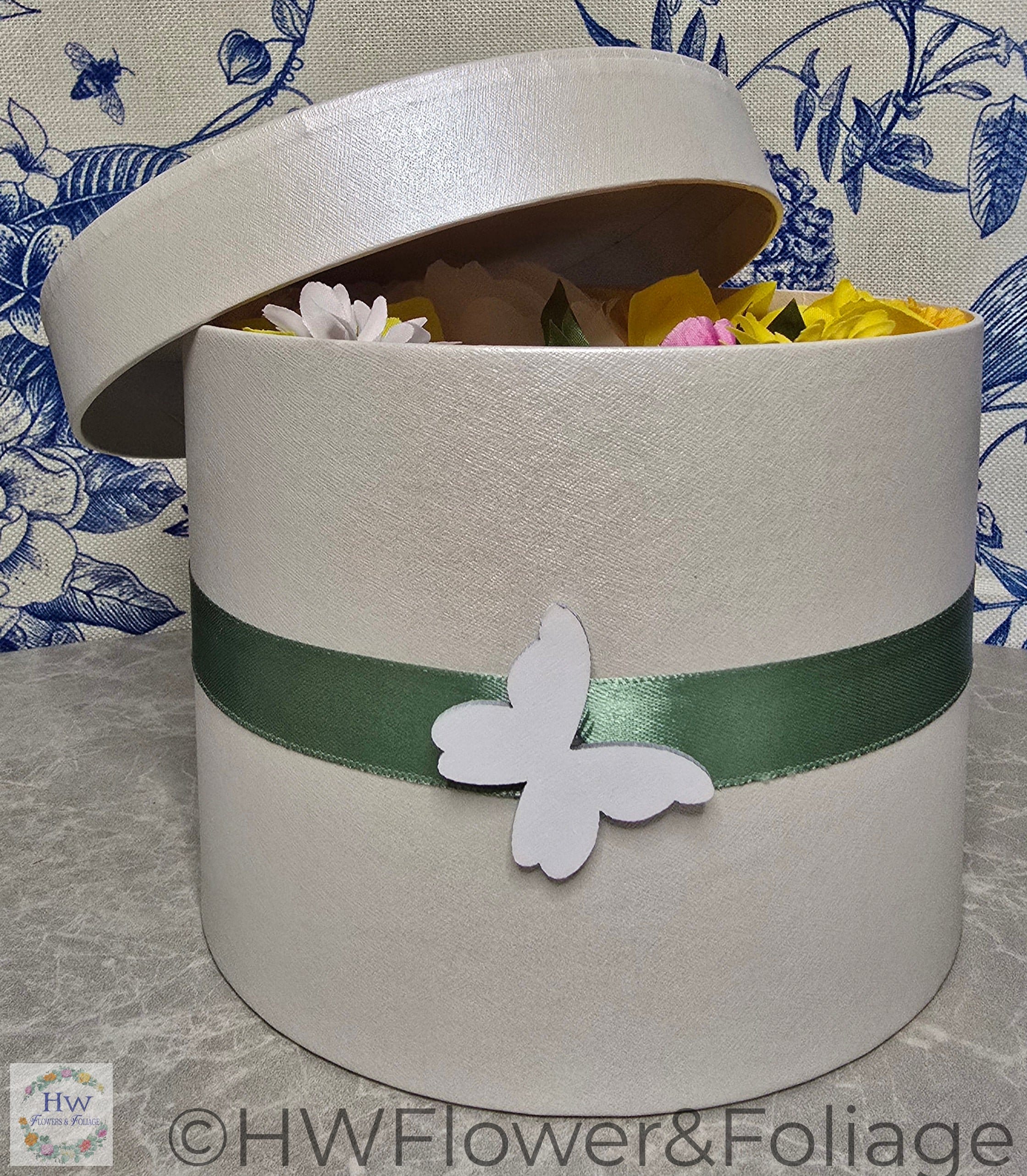 Spring Flower Hat Box Medium