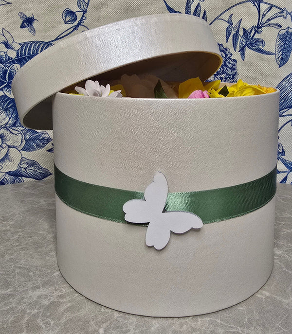 Frühlingsblumen Hutschachtel Mittel