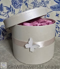 Blush Pink Rose Hat Box Medium