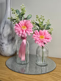 Pink Gerbera Vase Set – Clear Glass Zambia