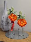 Orange Gerbera Vase Set – Clear Glass Zambia