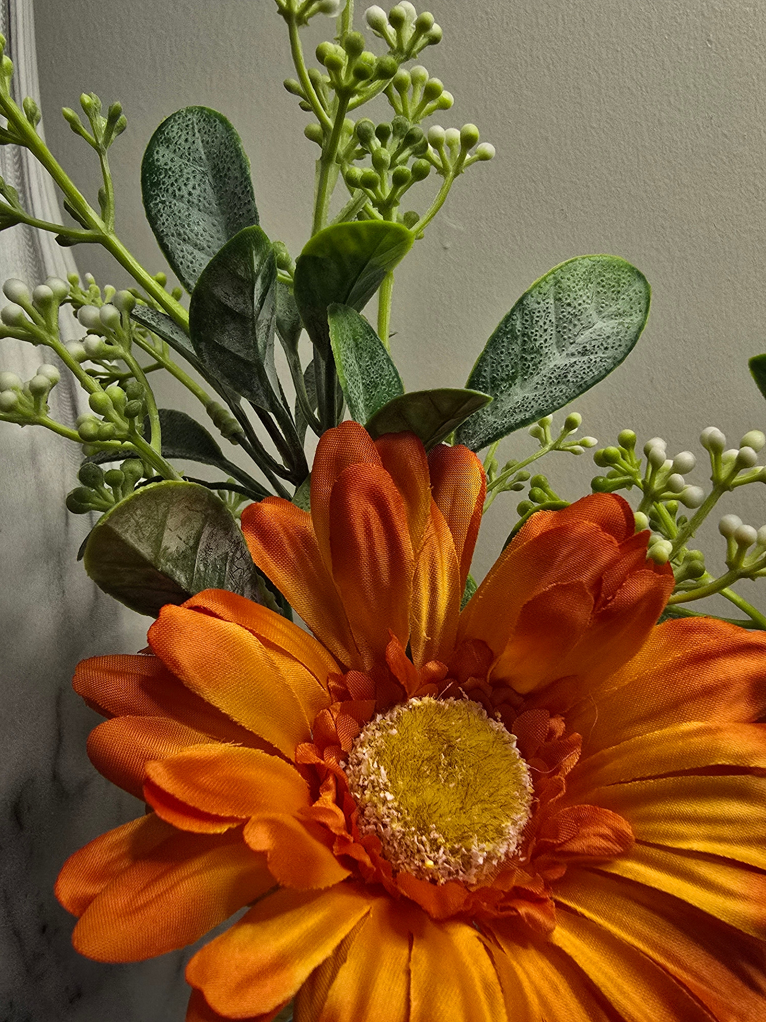 Orange Gerbera Vase Set – Clear Glass Zambia
