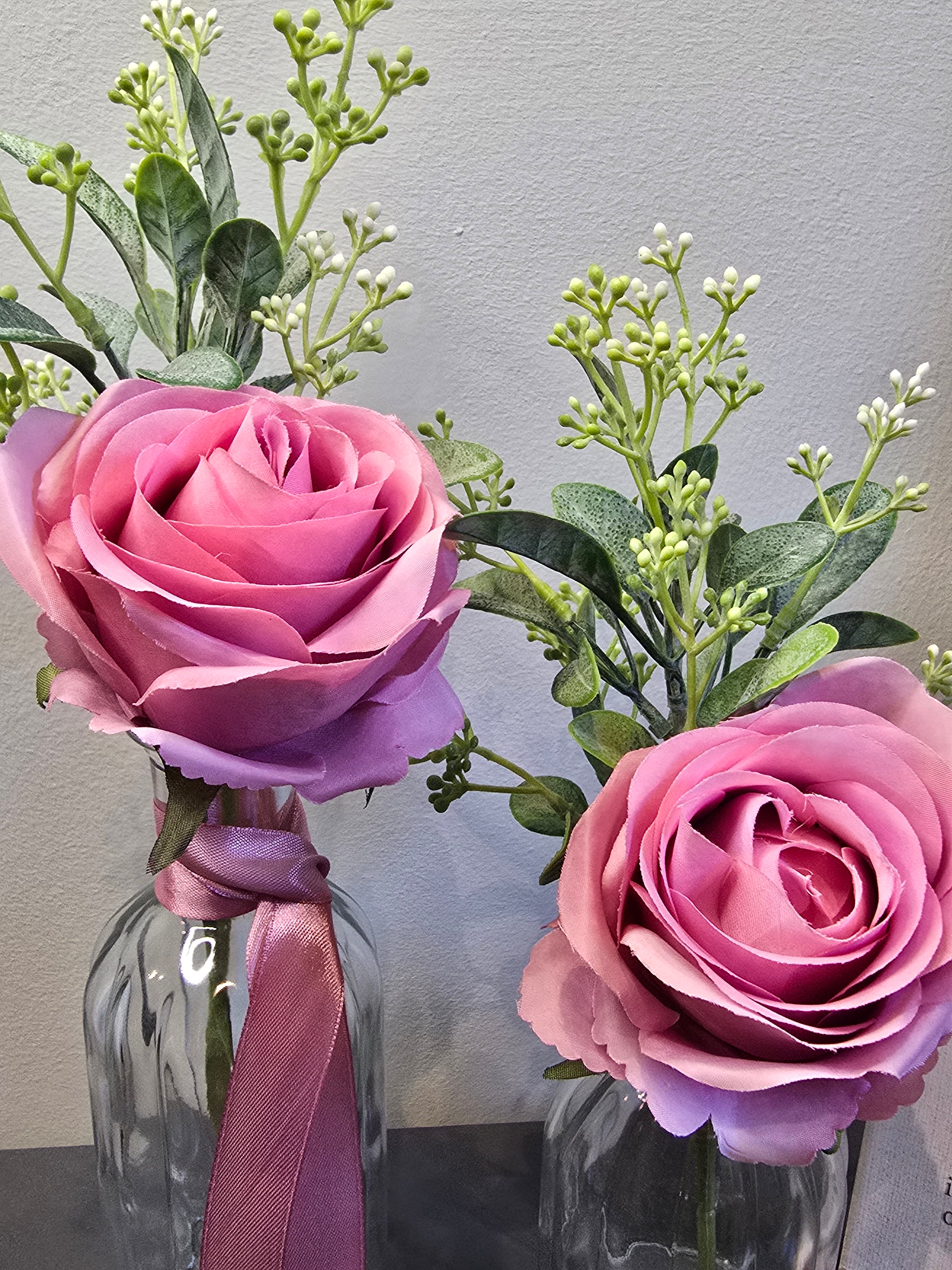 Blush Rose Vase Set – Clear Glass Zambia