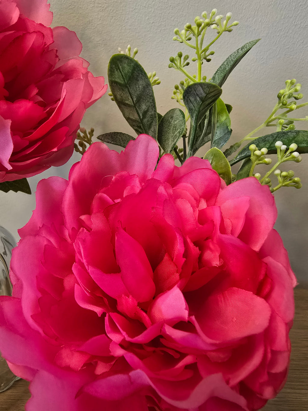 Pink Peony Vase Set – Clear Glass Zambia
