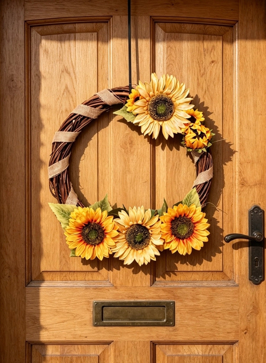 Sunflower Kiss Wreath