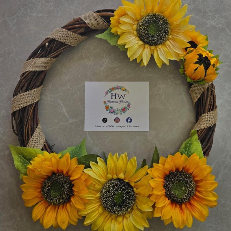 Sunflower Kiss Wreath