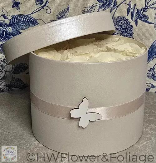 Cream Rose Hat Box Large - Hatbox